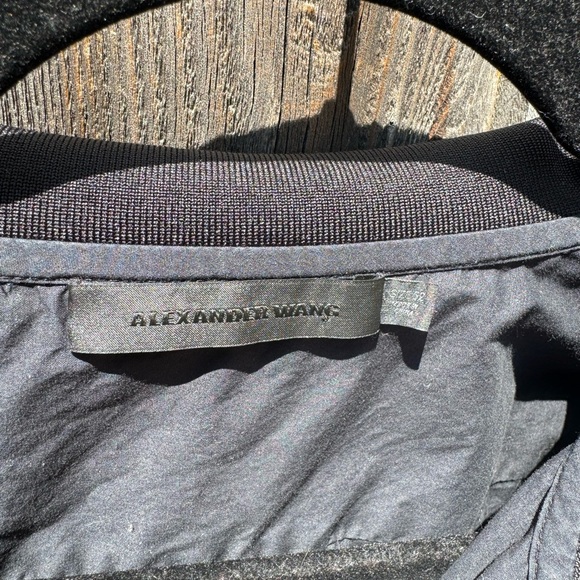 Men's Alexander Wang Designer Button Down Shirt Navy Blue and Black size 52/XL - Picture 3 of 11